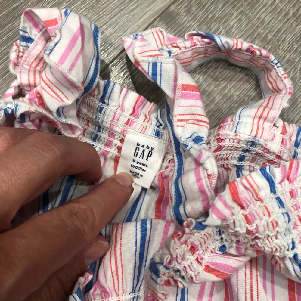 Baby gap striped smocked tank - Picture 4 of 5